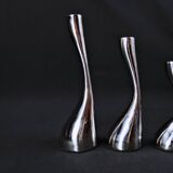 Scandinavian steel candle holders by Design by Mencke & Vagnby Nuance Vintage