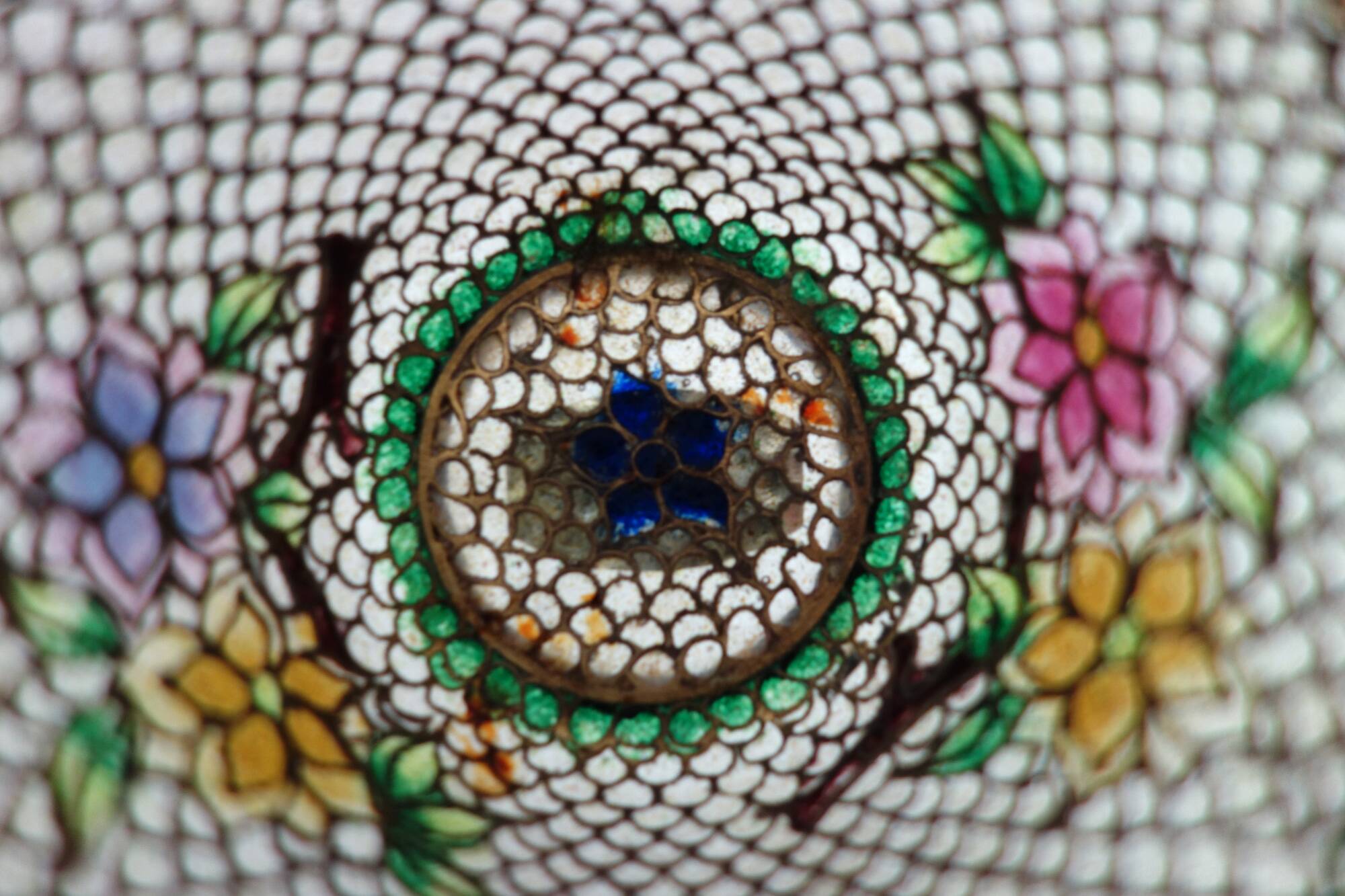 Pair of vintage Plique-à-jour cloisonné bowls, China