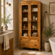 Armoire parisienne vitres biseautées chêne blond art déco 1930