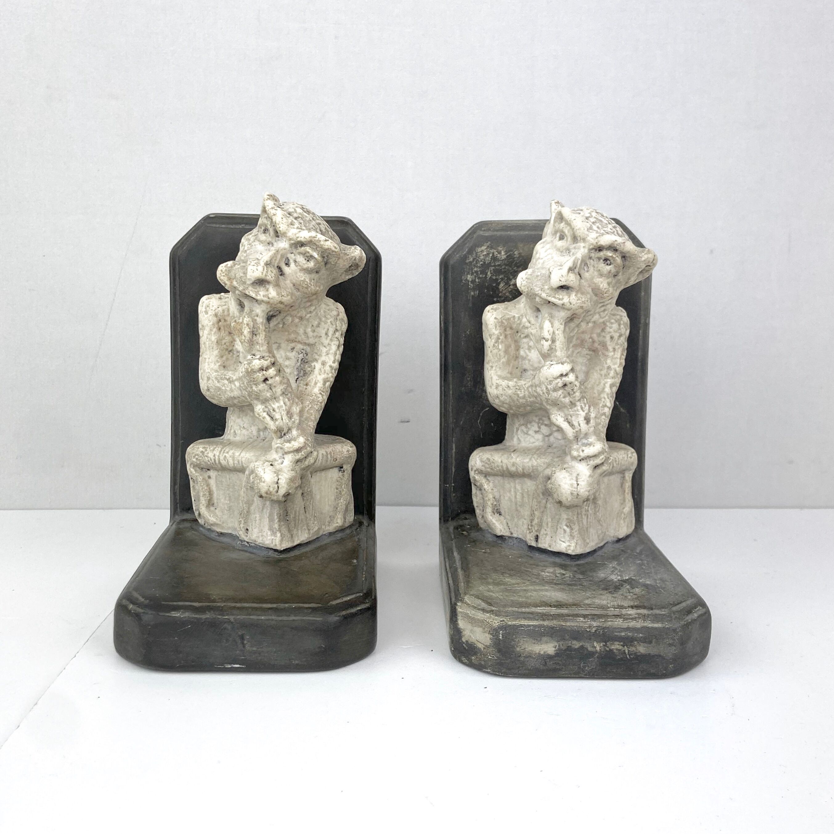 Pair of greenhouse book - Gothic theme gargoyle Middle Ages Chimera