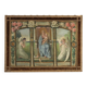 Old painting on canvas with a religious theme from the 19th-20th century.