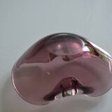 60s ashtray or empty pocket, purple Murano glass, Italy