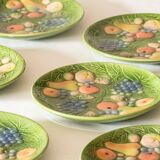 10 antique plates in fruit slip