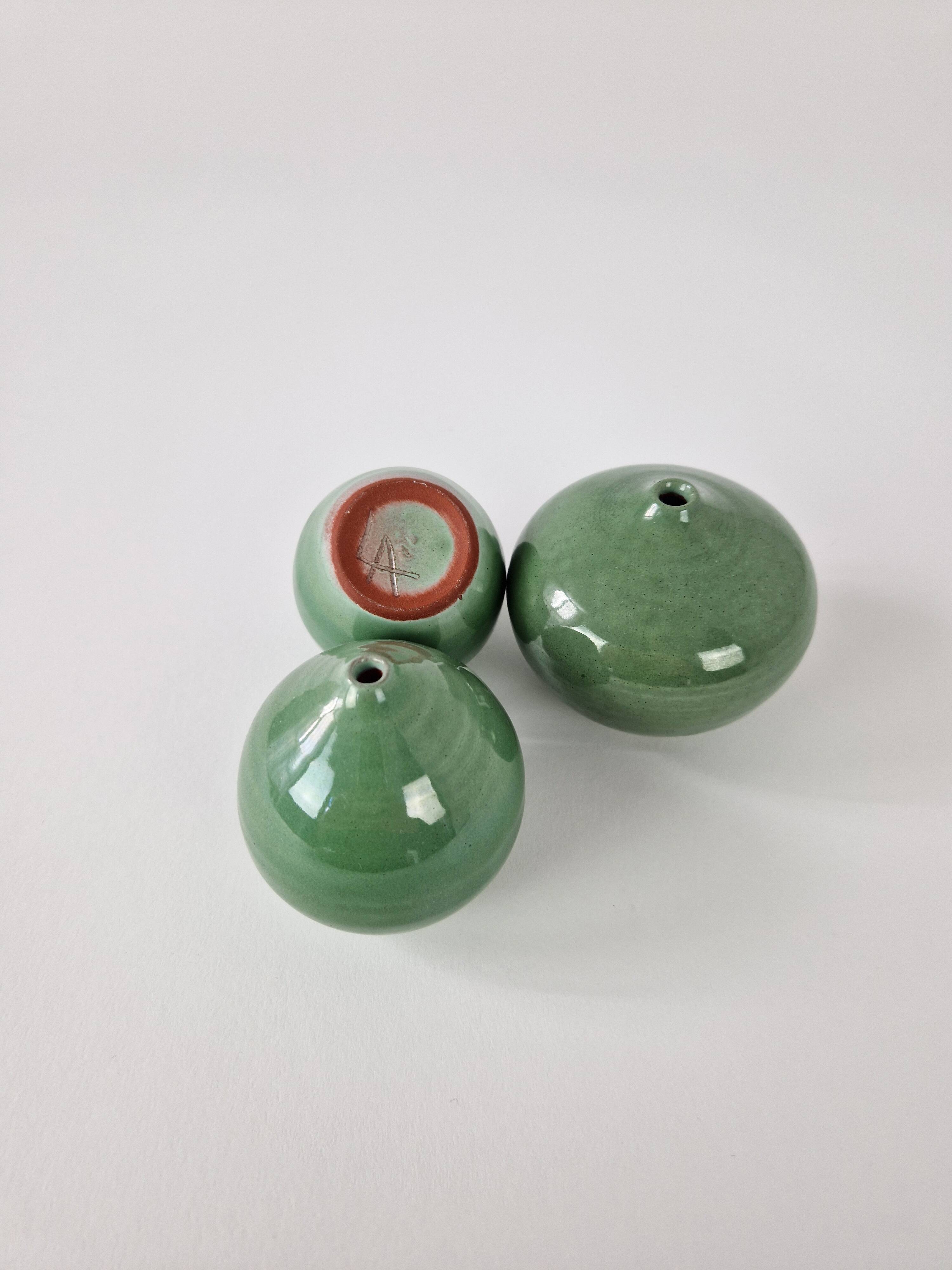 Trio of ceramic soliflores by Antonio Lampecco