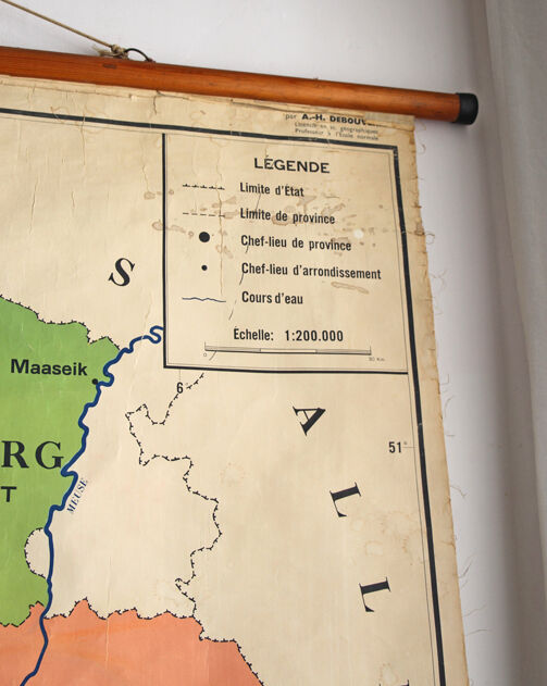 Old map of geography "Administrative Belgium"