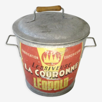 Lessiveuse ancienne la couronne leopold - taille 0 zinc art populaire