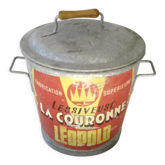 Antique washing machine the leopold crown - size 0 zinc folk art