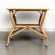 Vintage rattan and oak serving trolley 1960