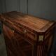 Louis XVI period secretary in monogram marquetry and white marble