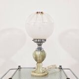 1960s Onyx and Murano Glass Lamp