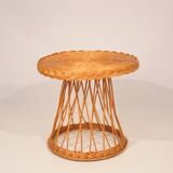 Braided rattan table