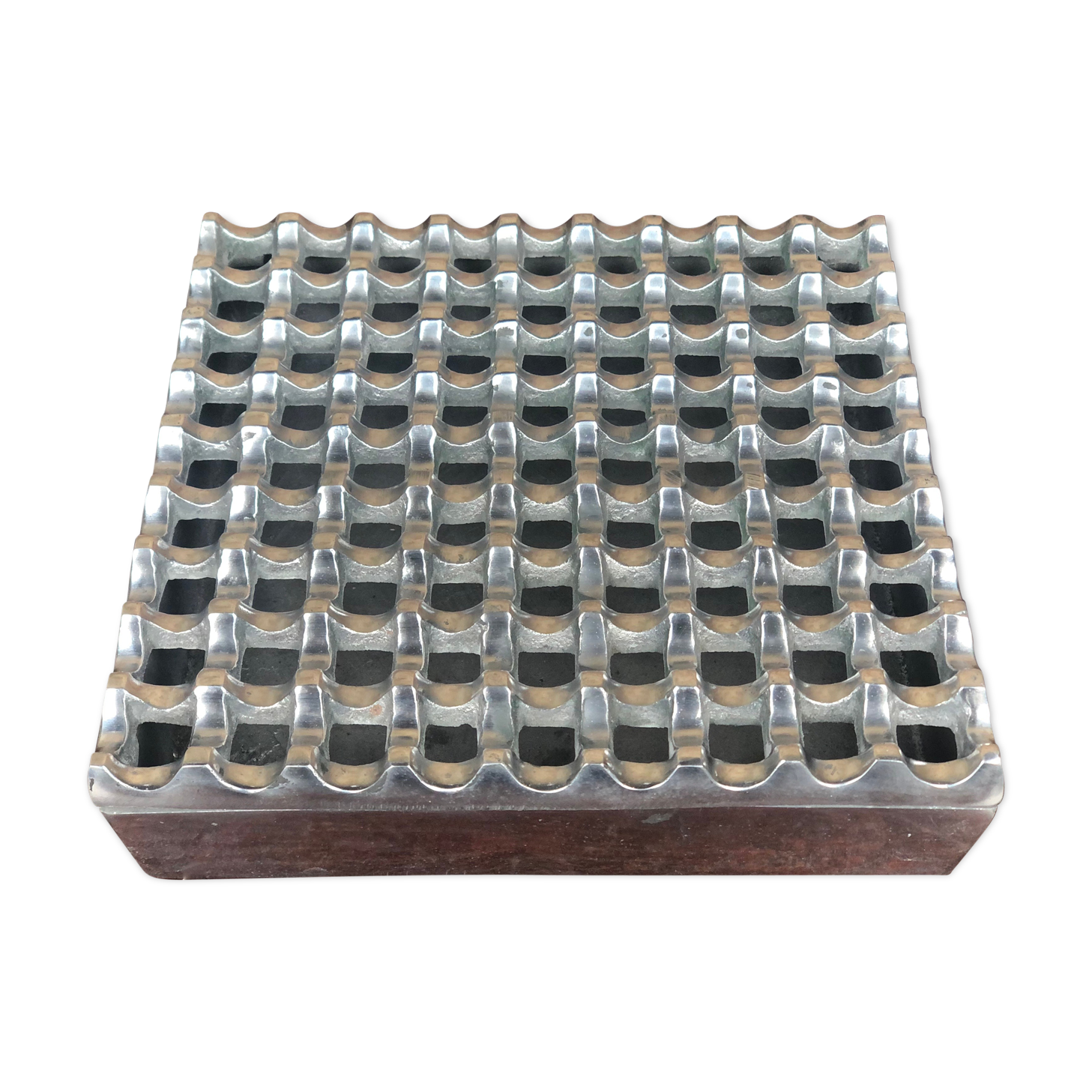 Aluminium cast iron ashtray Scandinavian design 60'S