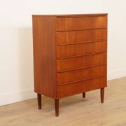 Commode danoise vintage | Teck | 6 tiroirs | 106 cm
