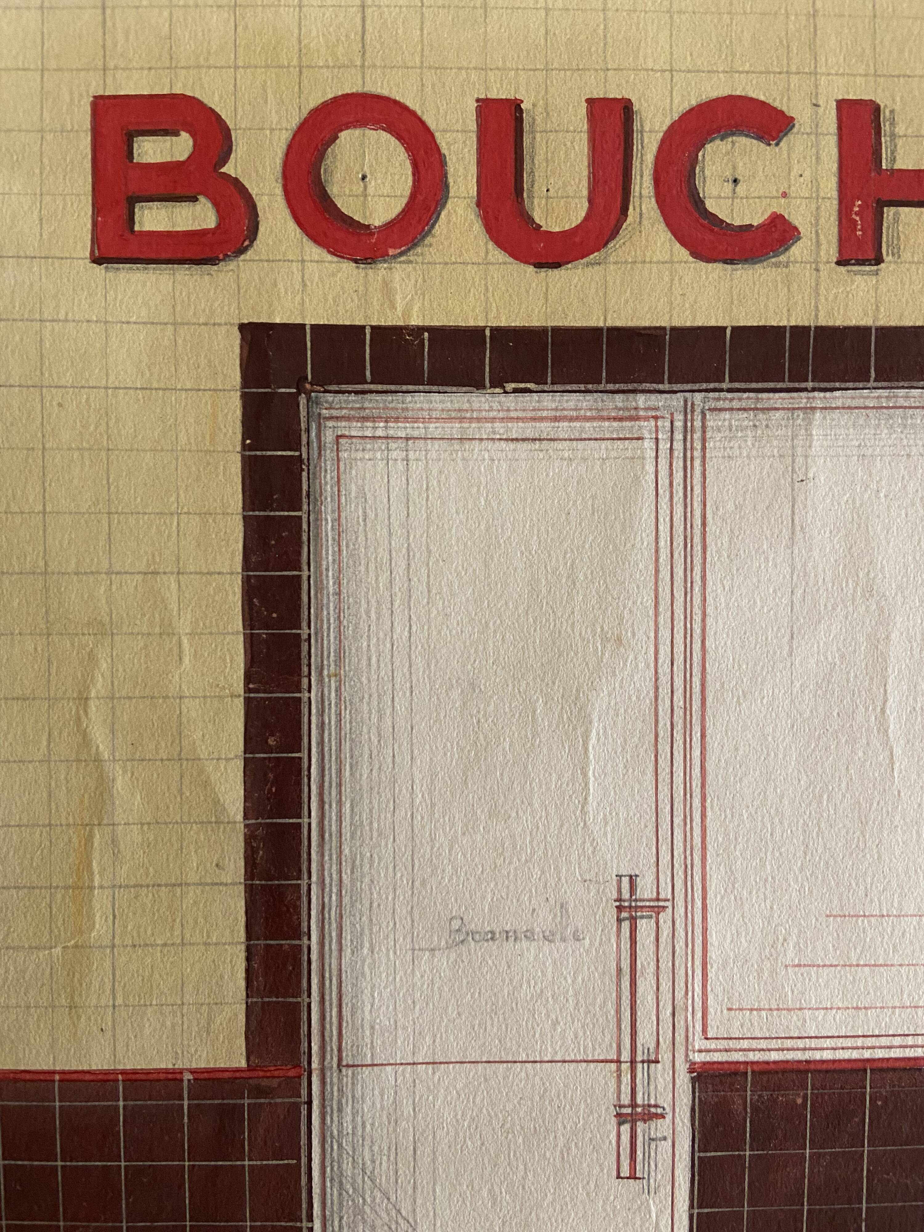 Architectural drawing, shop project 40s-50s