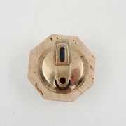 Briquet de table octogonal vintage Cerri Nestore en travertin, Italie années 1970