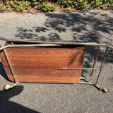 old serving trolley / cart / table on wheels / vintage