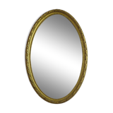 Louis XVI style golden medallion mirror, 63x41 cm