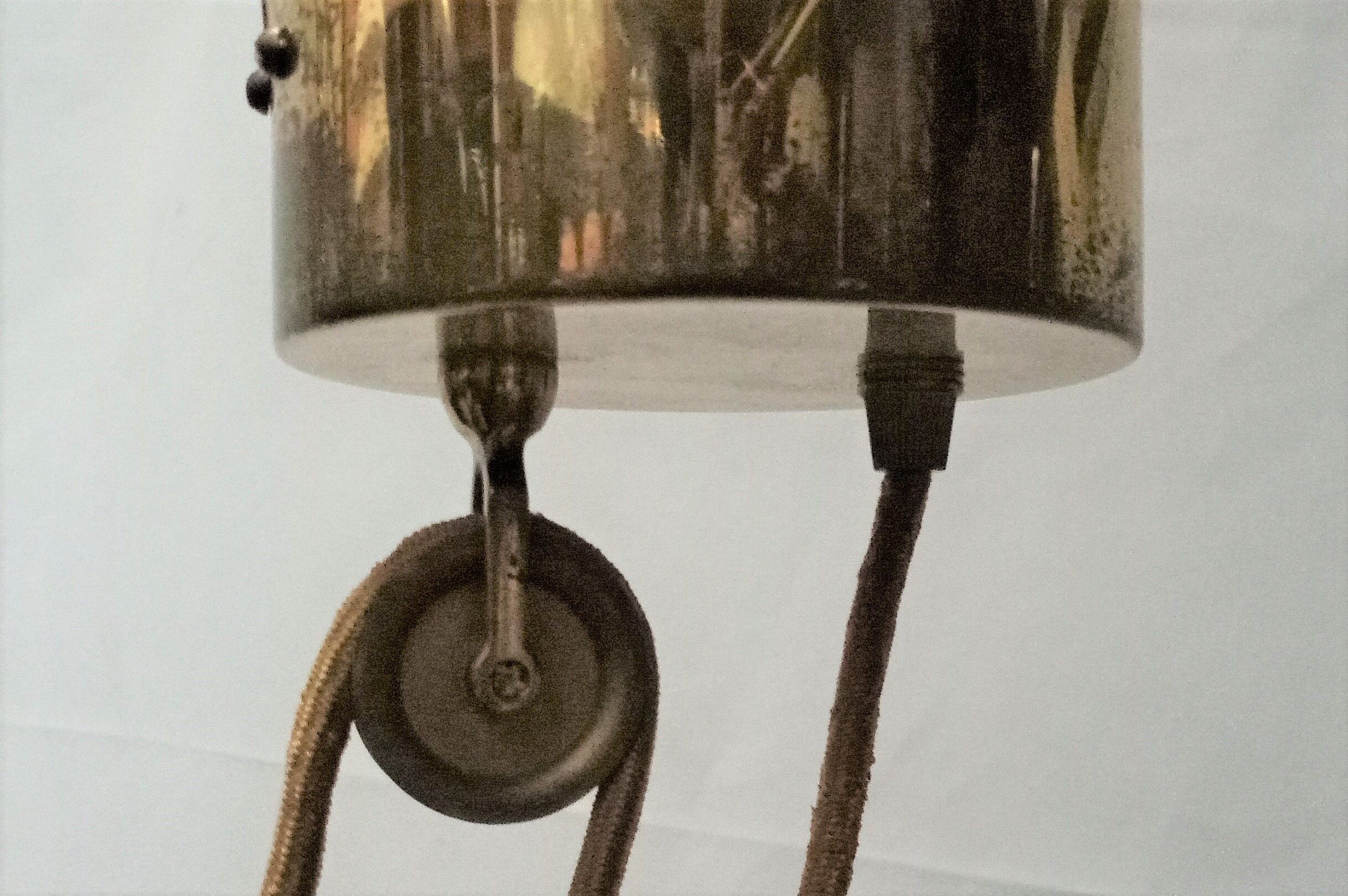 Adjustable scandinavian  brass ceiling lamp from the 70s