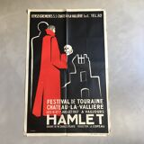 Poster Hamlet Festival de Touraine in Vaujours 1957