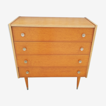 Chest of drawers furnished bahut vintage wood 1960 Scandinavian