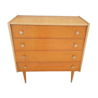 Chest of drawers furnished bahut vintage wood 1960 Scandinavian