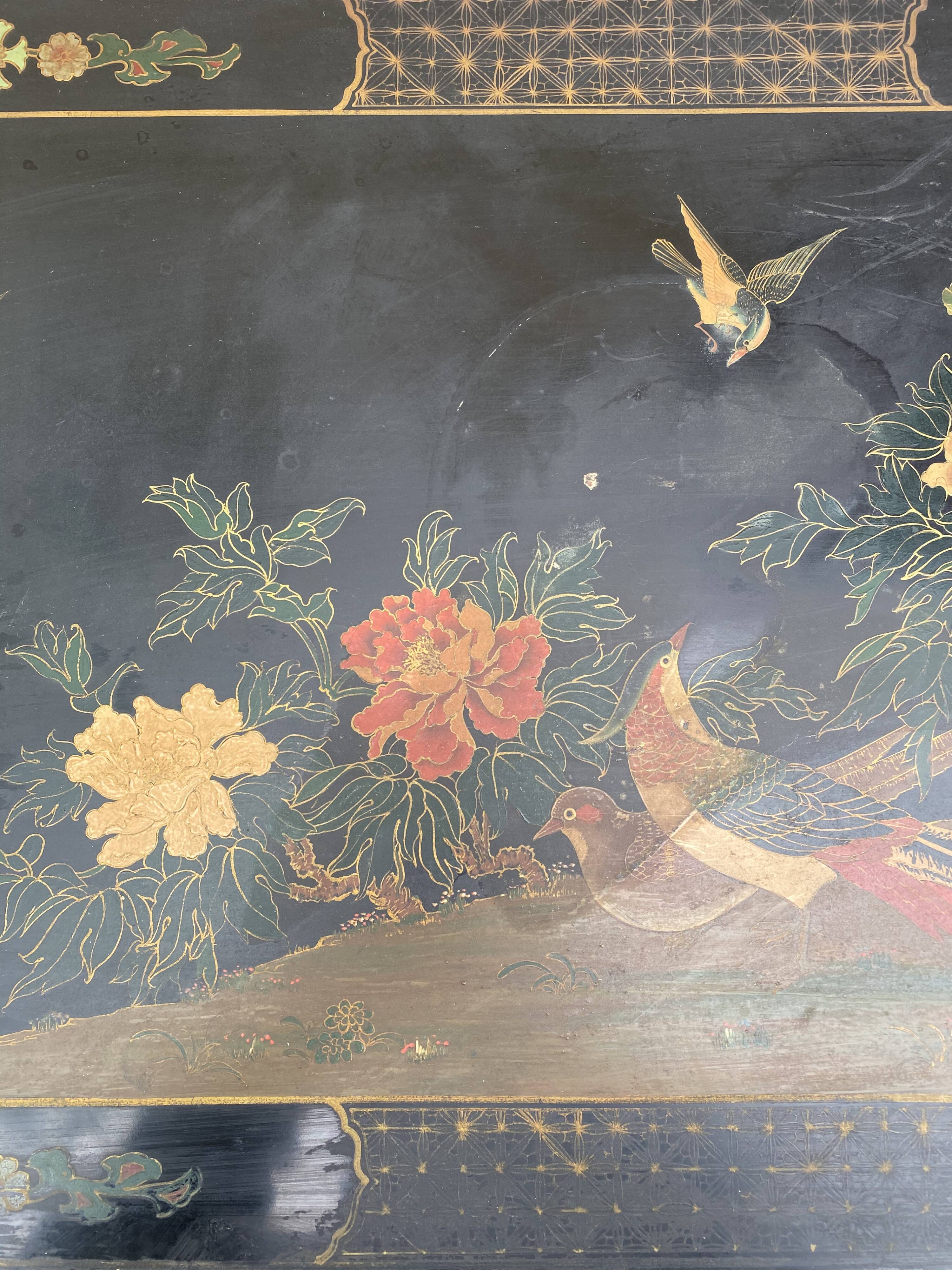 Chinese furniture console 1960 lase wood