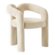 Chaise design au tissu blanc