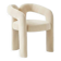 Chaise design au tissu blanc