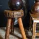 Tripod side stool solid wood Art-popular vintage
