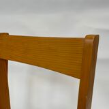 Vintage Pinewood dining chair 70's minimalist design