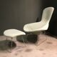 Bird chair and footstool by Harry Bertoia, Knoll