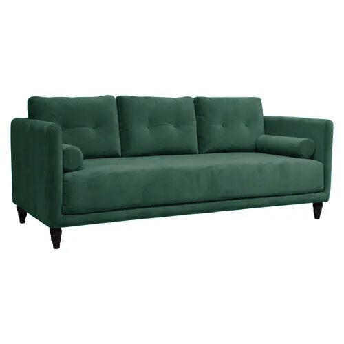Green velvet sofa 3 places