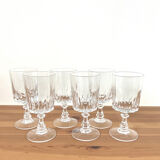 Vintage Arques crystal glasses, Louvre model
