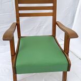 1950s wood and skai armchair