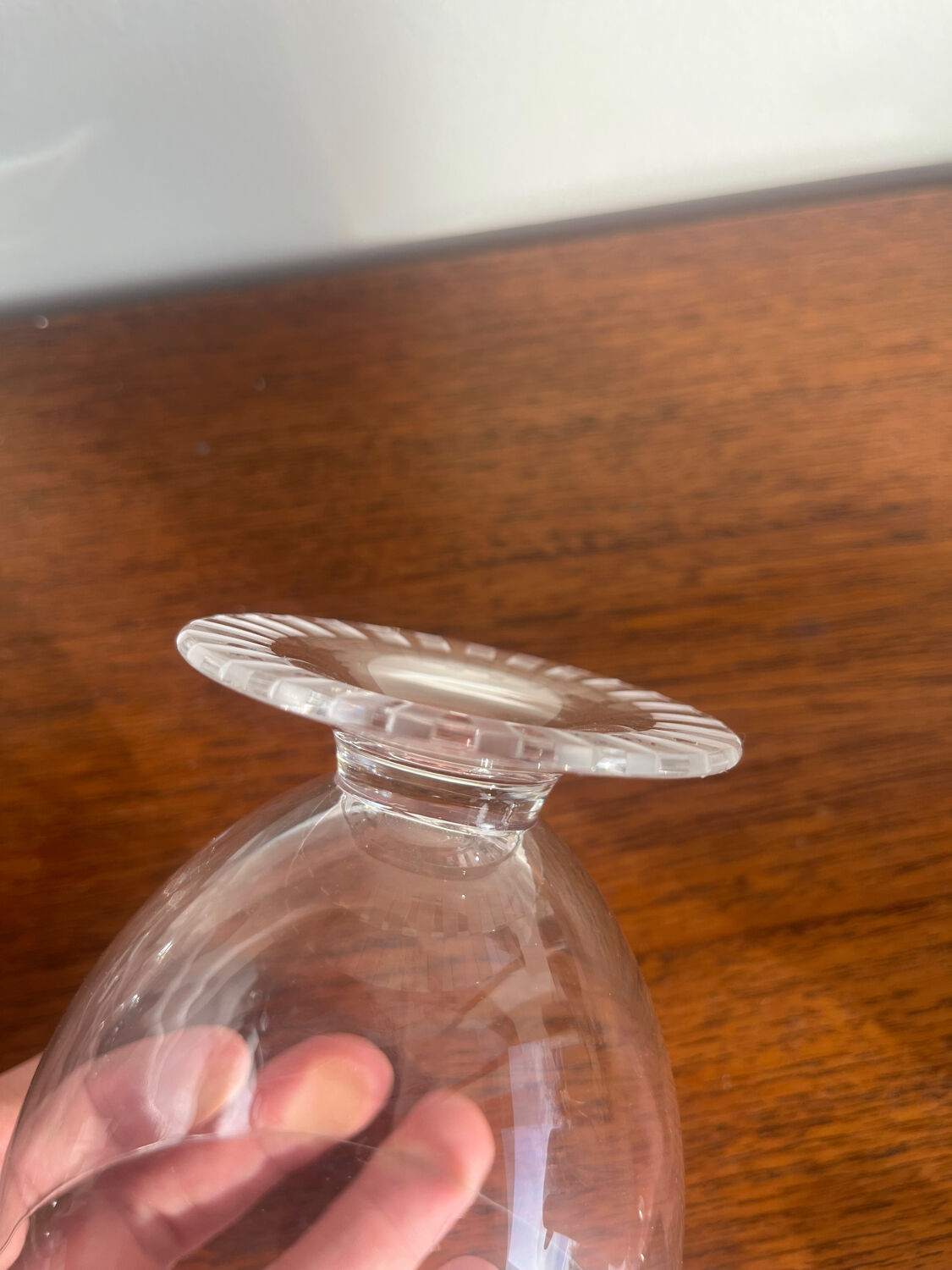 4 Daum Crystal Wine Glasses / Champagne Coupes Briancon Model