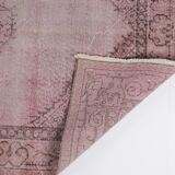 Turkish Pink Floor Vintage Rug sku2528