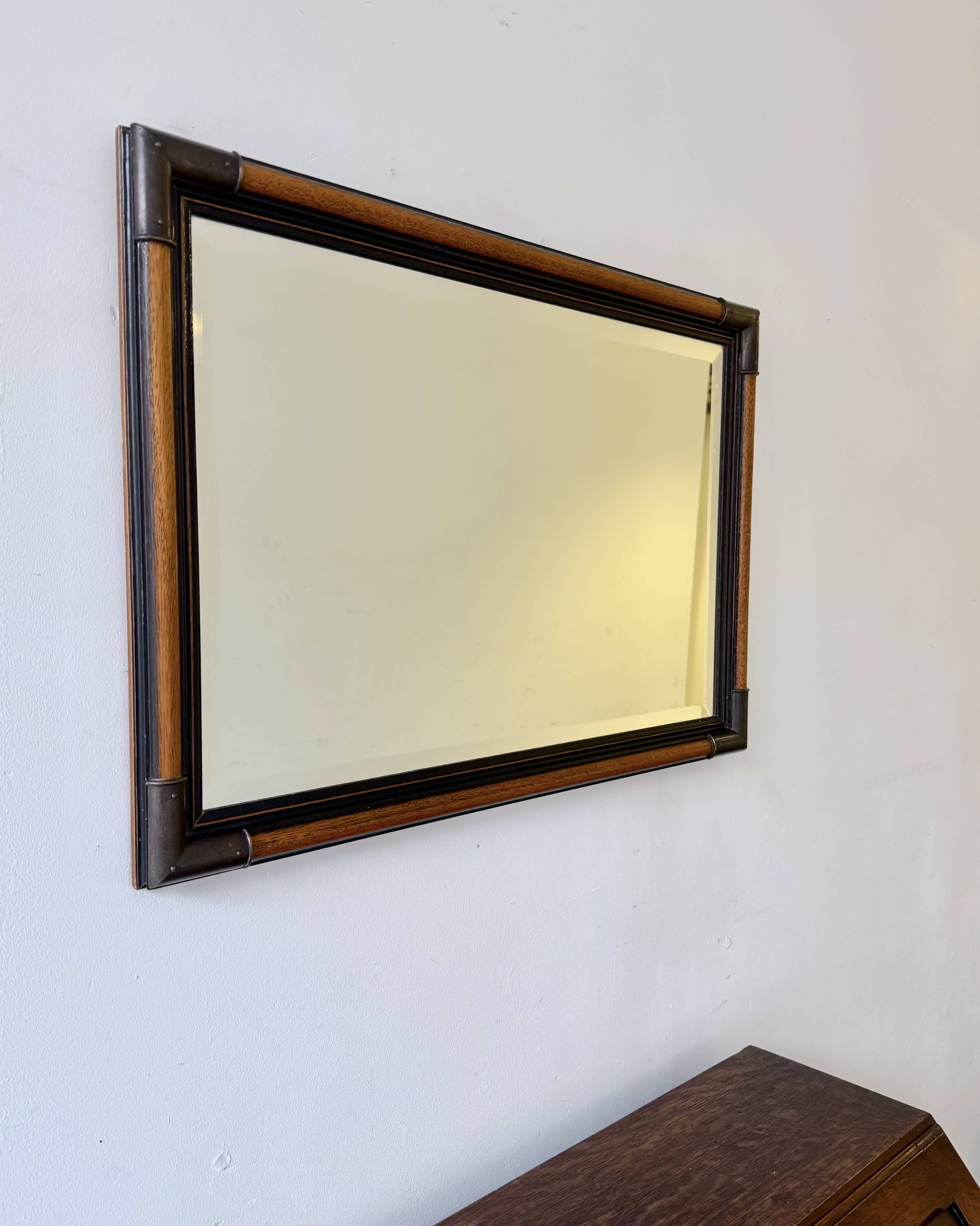Vintage Bevelled Wall Mirror Campaign Style