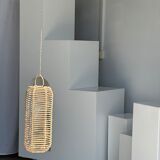 Small lantern-shaped rattan suspension H35 D15