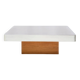 Brown coffee table and brushed aluminium, Italy, 1970s