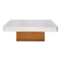 Brown coffee table and brushed aluminium, Italy, 1970s