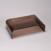 Smoked plexiglass bed tray, circa 1970