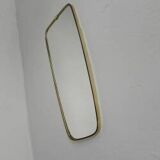 Miroir vintage avec bord en aluminium doré, années 1960