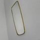 Miroir vintage avec bord en aluminium doré, années 1960