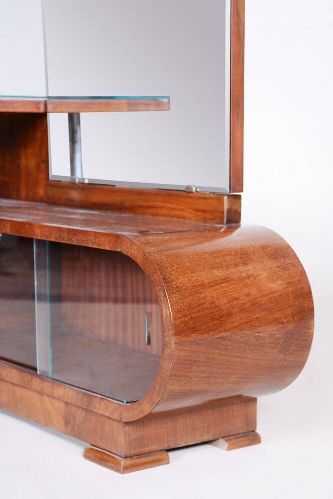Art Deco Dressing Mirror in Walnut, Czech, 1920s