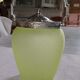 Opaline green glass cookie jar