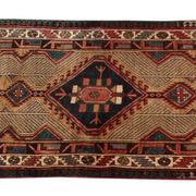Traditional tribal wool runner rug long handmade oriental wool carpet 100x450cm