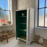 White and green cutter cabinet