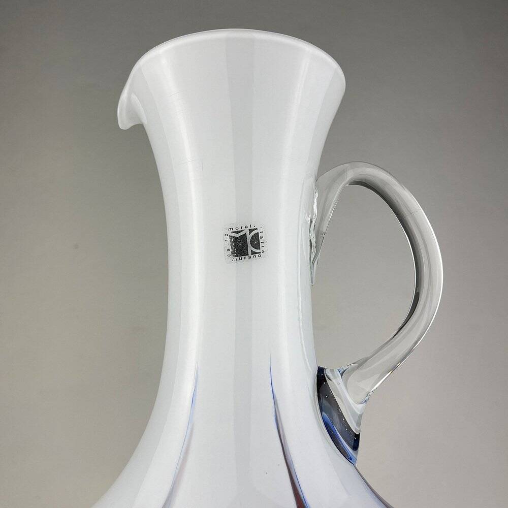 Hand-cut Murano glass pitcher by Carlo Moretti, Italy, 1970s.