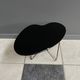 Black Glass kidney shape small side table 1960s