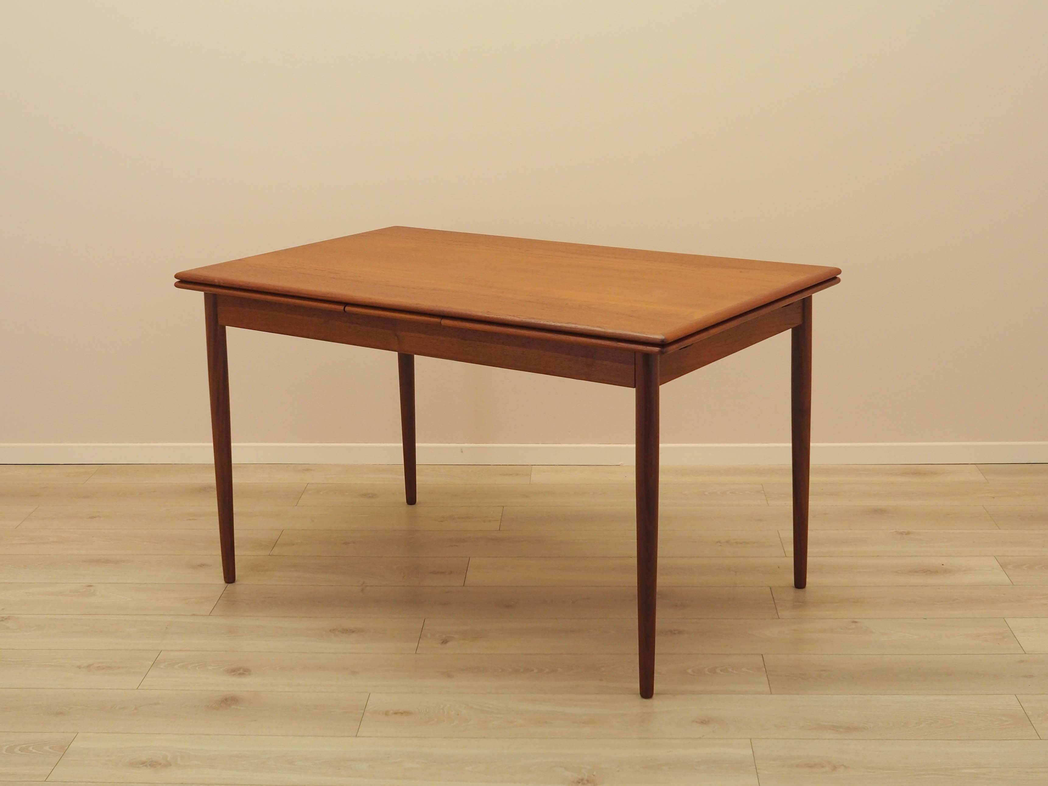 Table danoise extensible en teck, années 1970